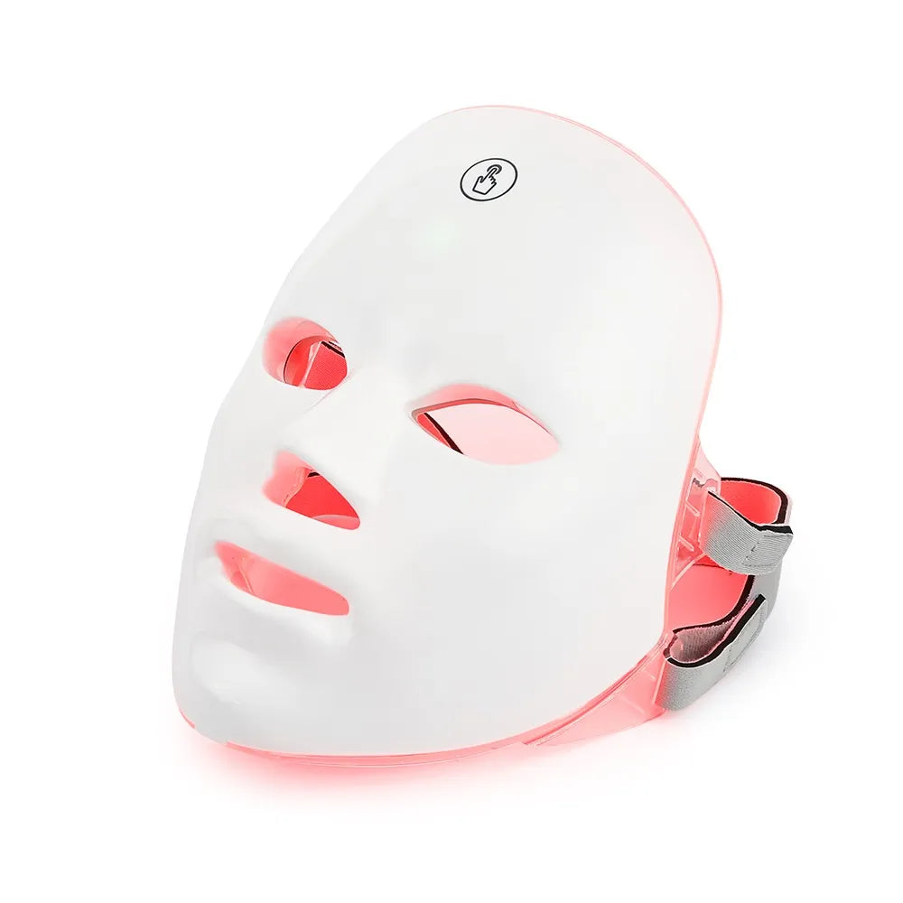 7-Color LED Photon Therapy Rechargeable Facial Mask - Skin Rejuvenation & Beauty Device